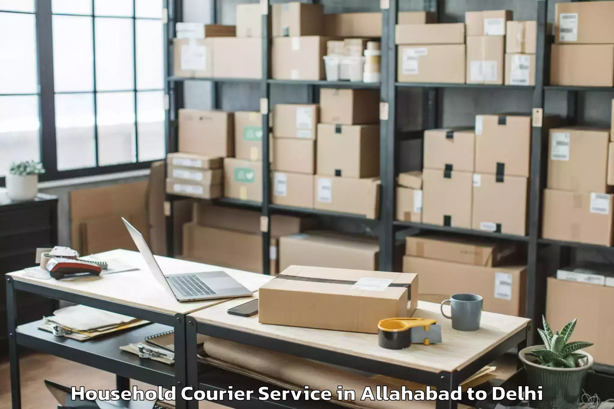 Affordable Allahabad to Flatted Factory Complex Okhla Household Courier